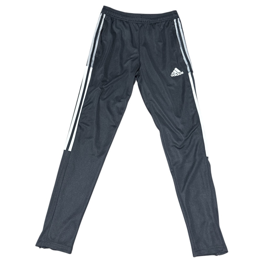Adidas Black and White Sweatpants with Tapered Fit